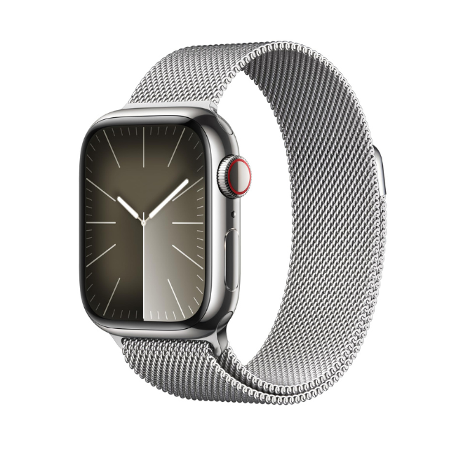 Apple Watch Series 9 45mm Cellular Stainless Steel (Simlockvrij) / SV Zilver