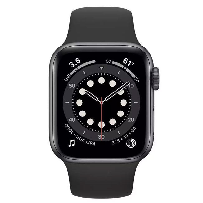 Apple Watch Series 6 44mm Cellular Titanium (Simlockvrij) / SV Zwart